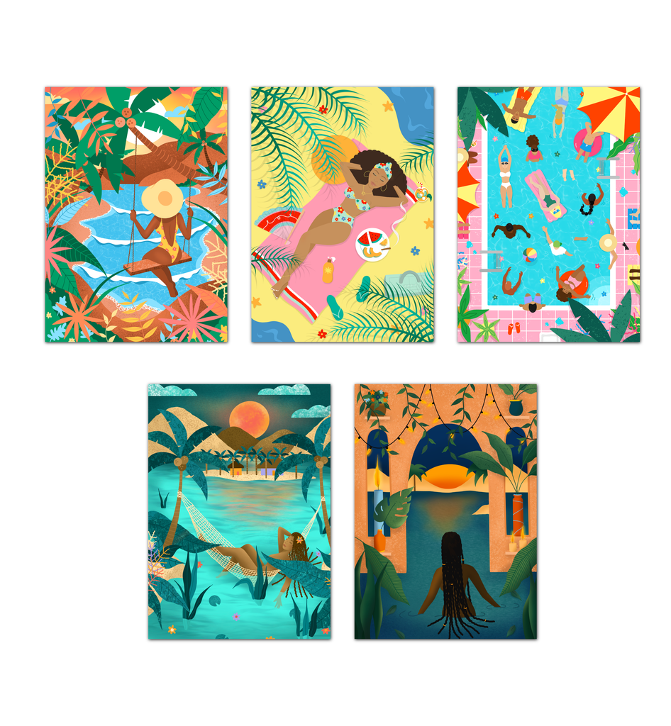 Tropical Summer Postcard Set